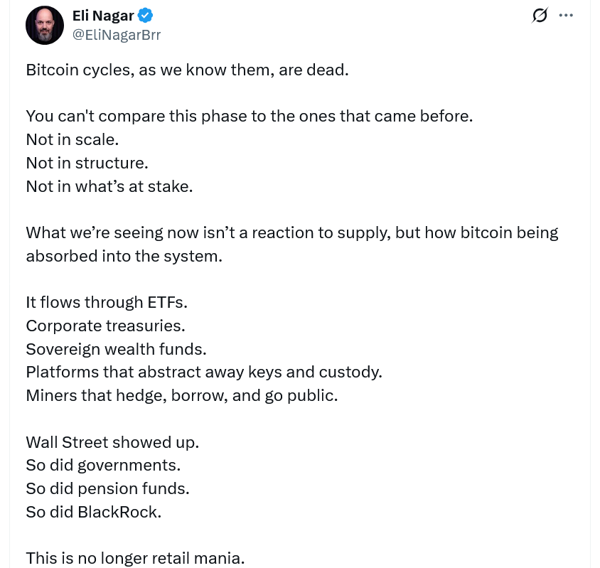 Arthur Hayes：比特币（BTC）可能因宏观逆风回撤至10万美元